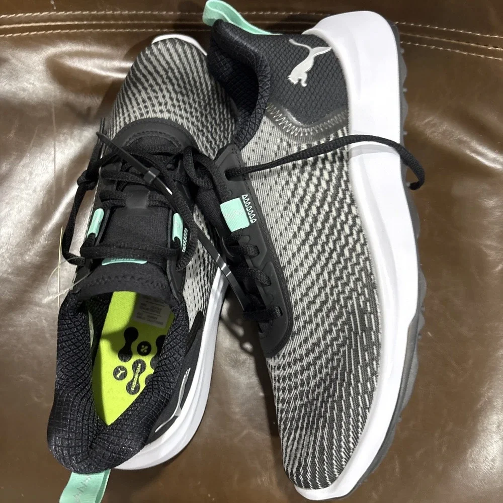 Fusion Crush Sport Golf Shoes, Women's Size 9.5, Black Ash/Mint